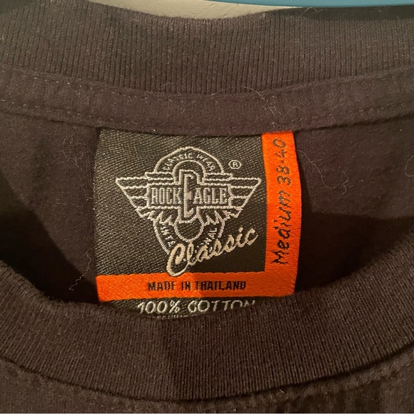 Rock Eagle Classic Vintage Single Stitch Tee T-shirt Bald Eagle Graphic Size Med - Picture 4 of 5